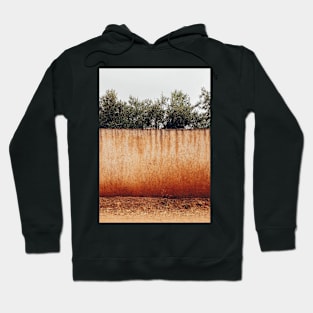 Olive Trees Behind Wall Hoodie